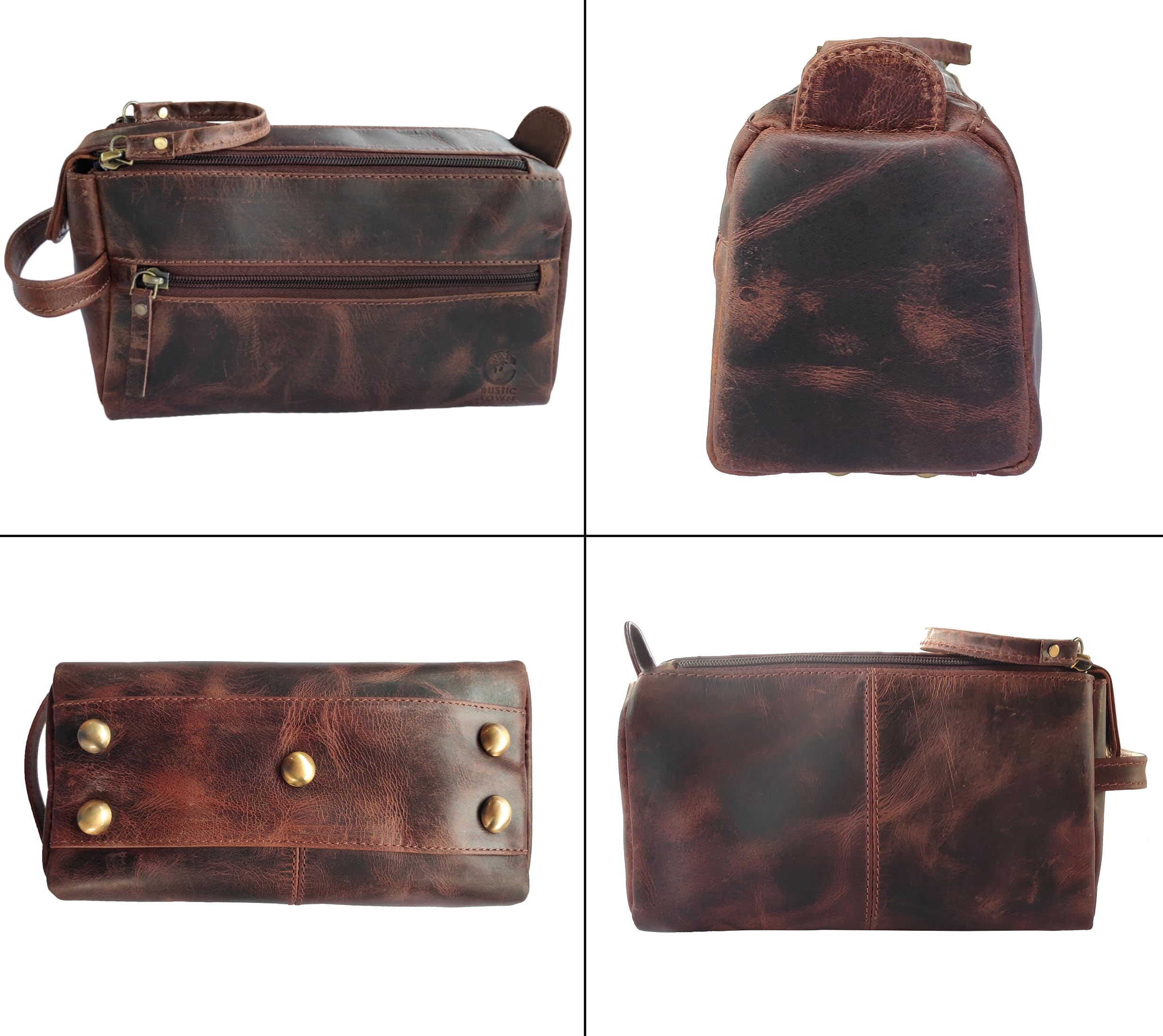 Interior compartments of Rustic Town leather bag keep essentials neatly separated