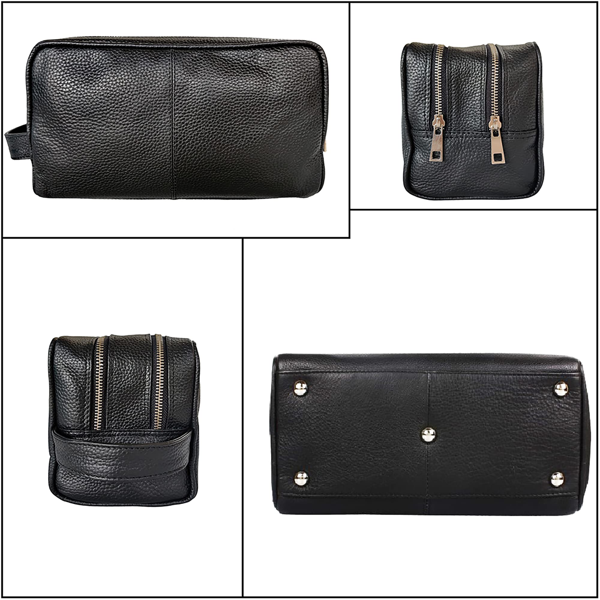 RUSTIC TOWN medium black leather bag features patina-ready aging gracefully.