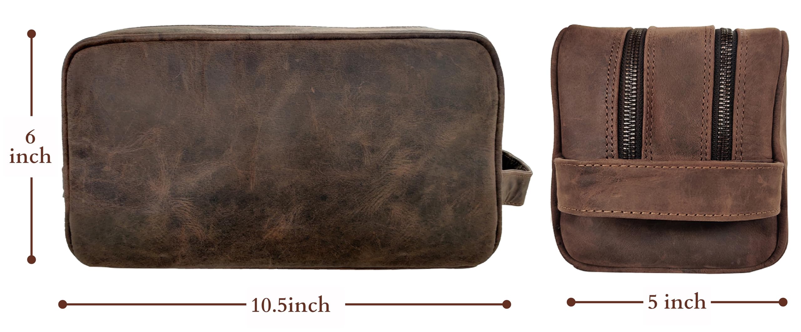 RUSTIC TOWN travel toiletry bag dual compartments keep items organized while on the go.