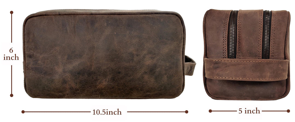 RUSTIC TOWN travel toiletry bag dual compartments keep items organized while on the go.