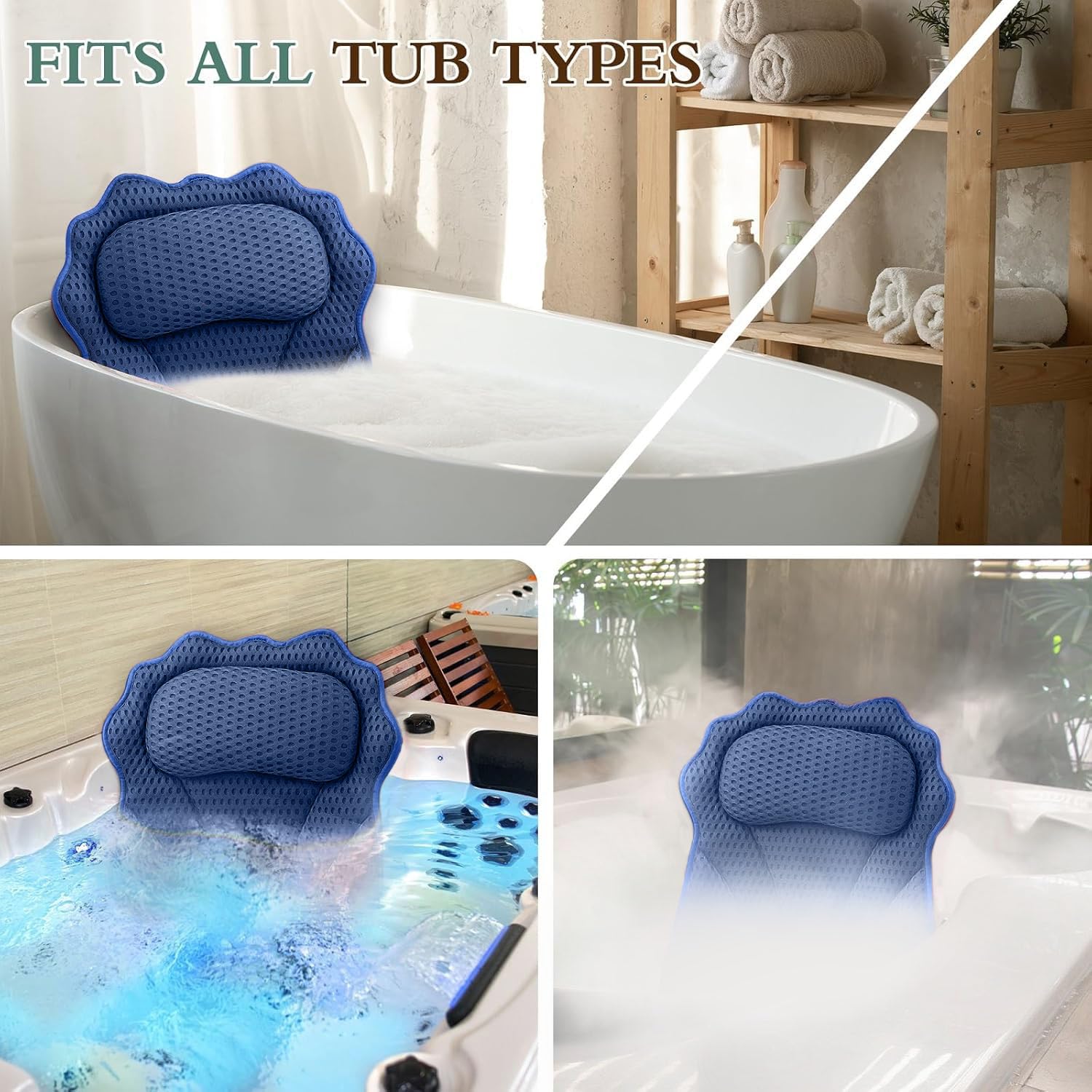 RUVINCE bath pillow dries fast and stores easily after soak