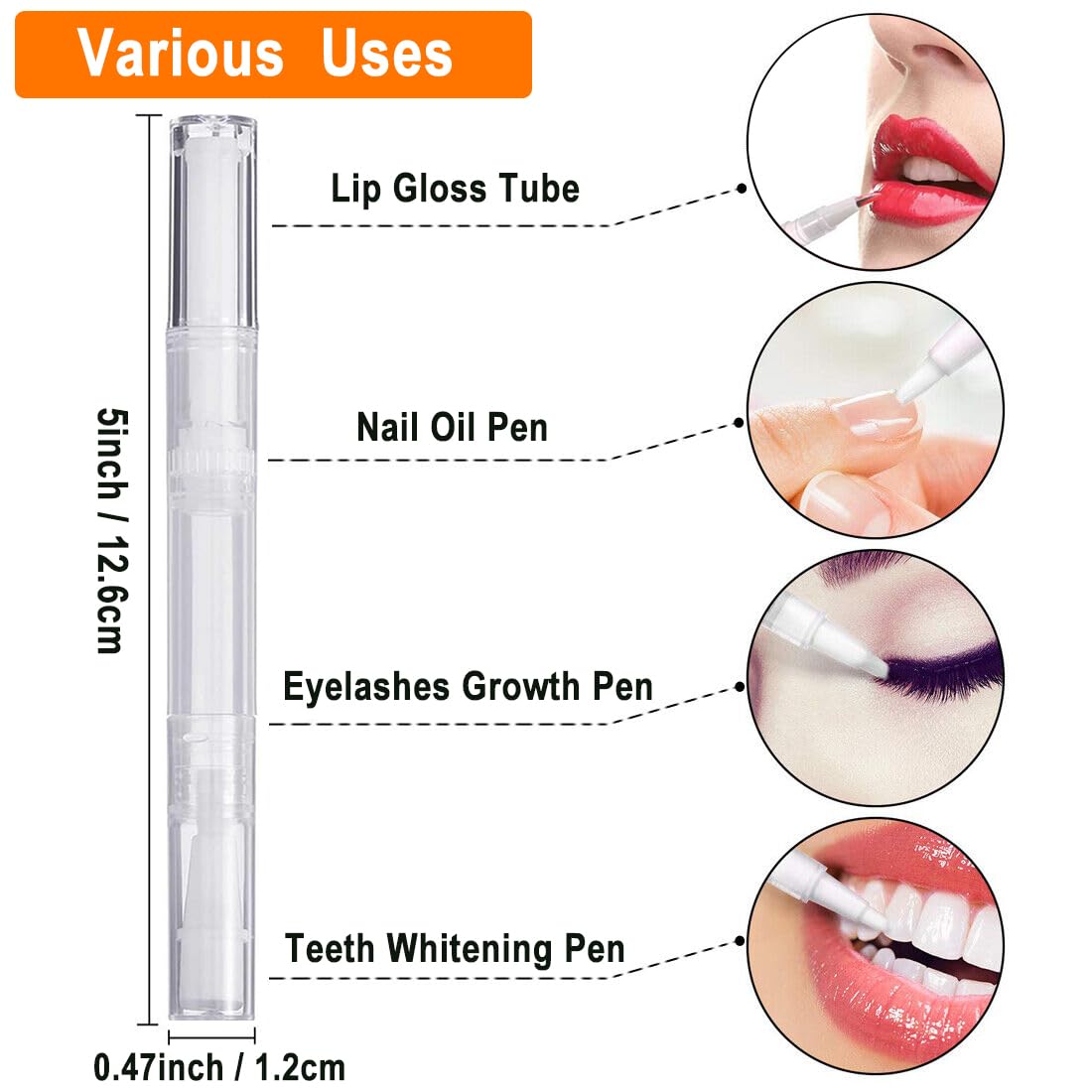Rvetol transparent nail oil pen showing remaining dose and seal