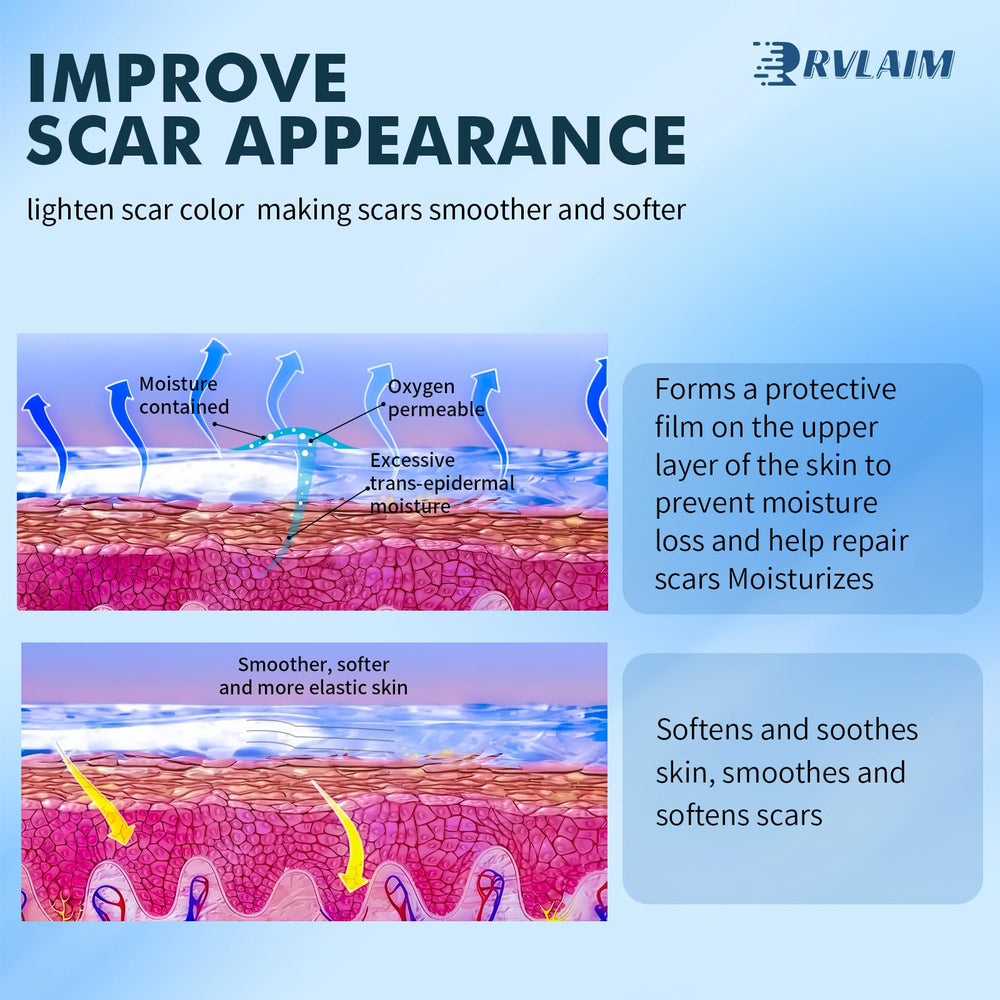 Packaging view of 1.7 oz tube for travel-friendly scar care.