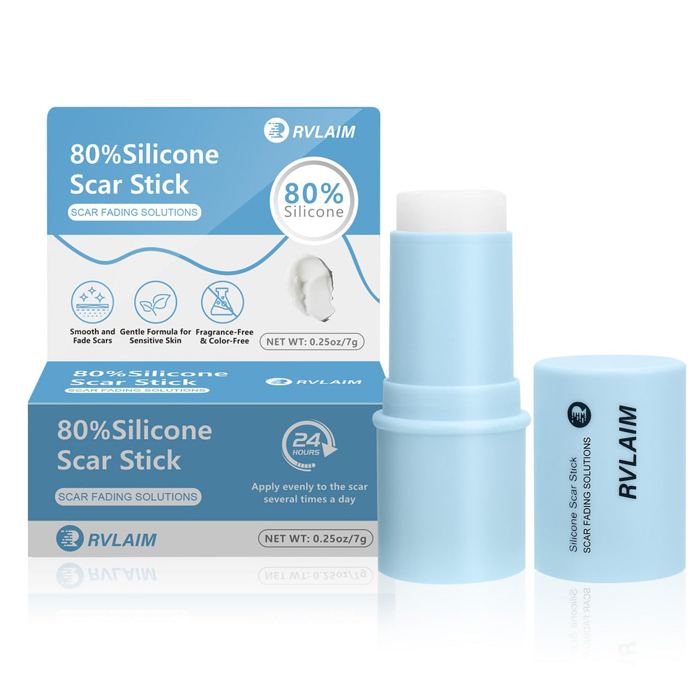 Rvlaim silicone scar stick application wand demonstrates precise coverage for scar care