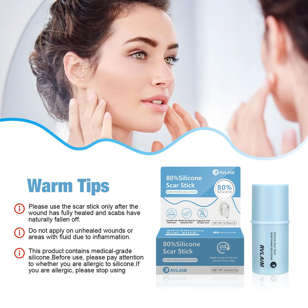 Rvlaim silicone scar stick precise application helps targeted coverage