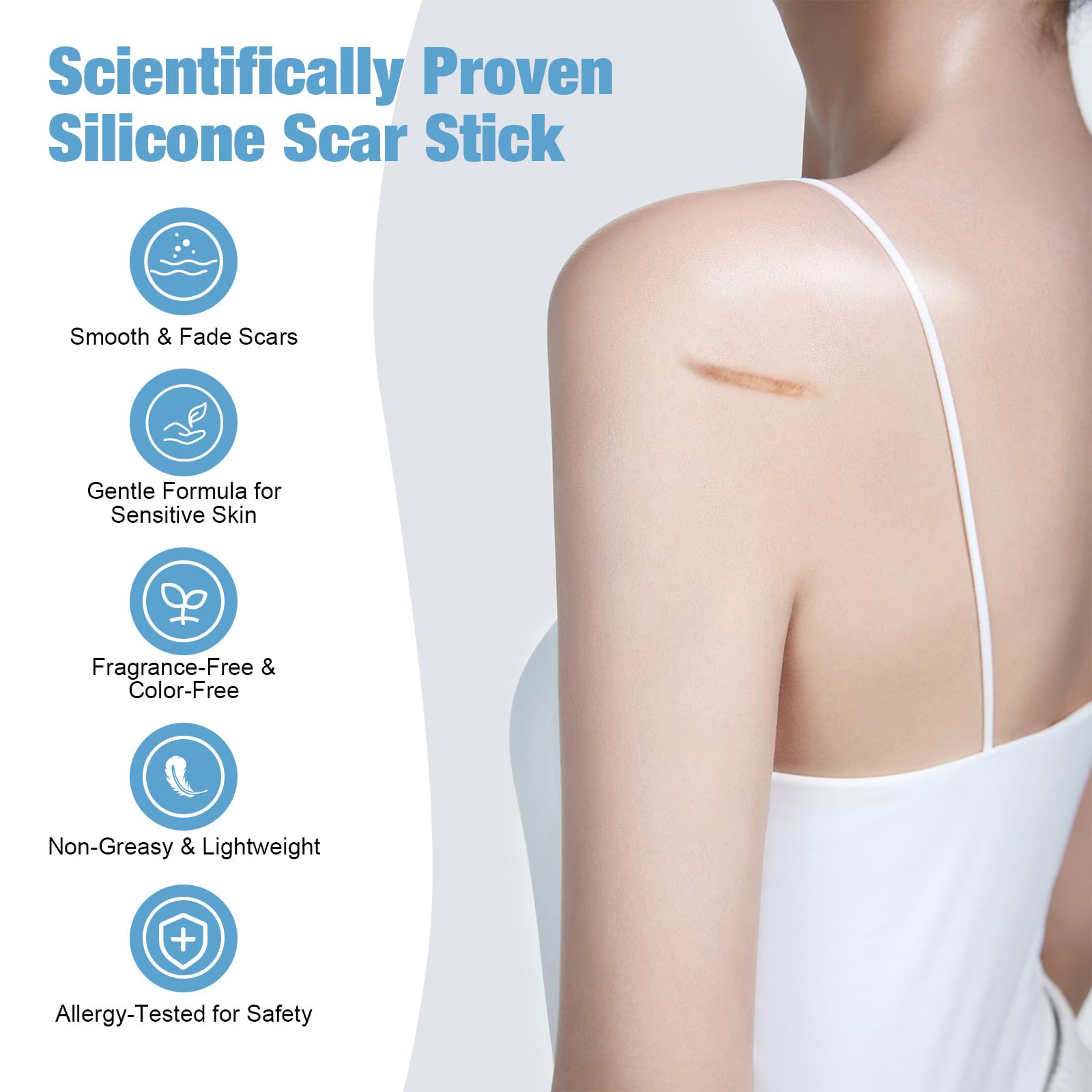 Rvlaim silicone scar stick helps reduce redness on stretch marks