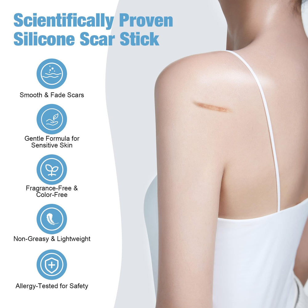 Rvlaim silicone scar stick helps reduce redness on stretch marks