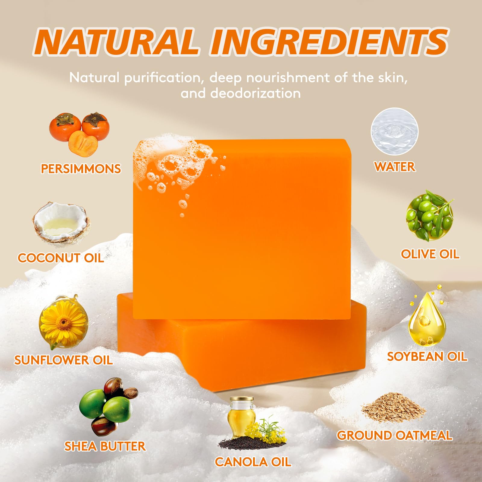 RYH Persimmon body wash bottle highlighting refreshing cleanse