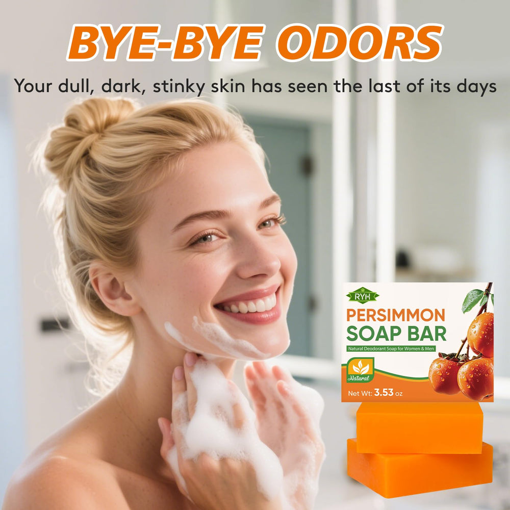 RYH Persimmon care set display featuring cruelty-free, vegan products