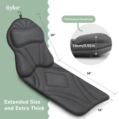 Rylor full body bath pillow 4D air mesh emphasizes quick-dry breathability