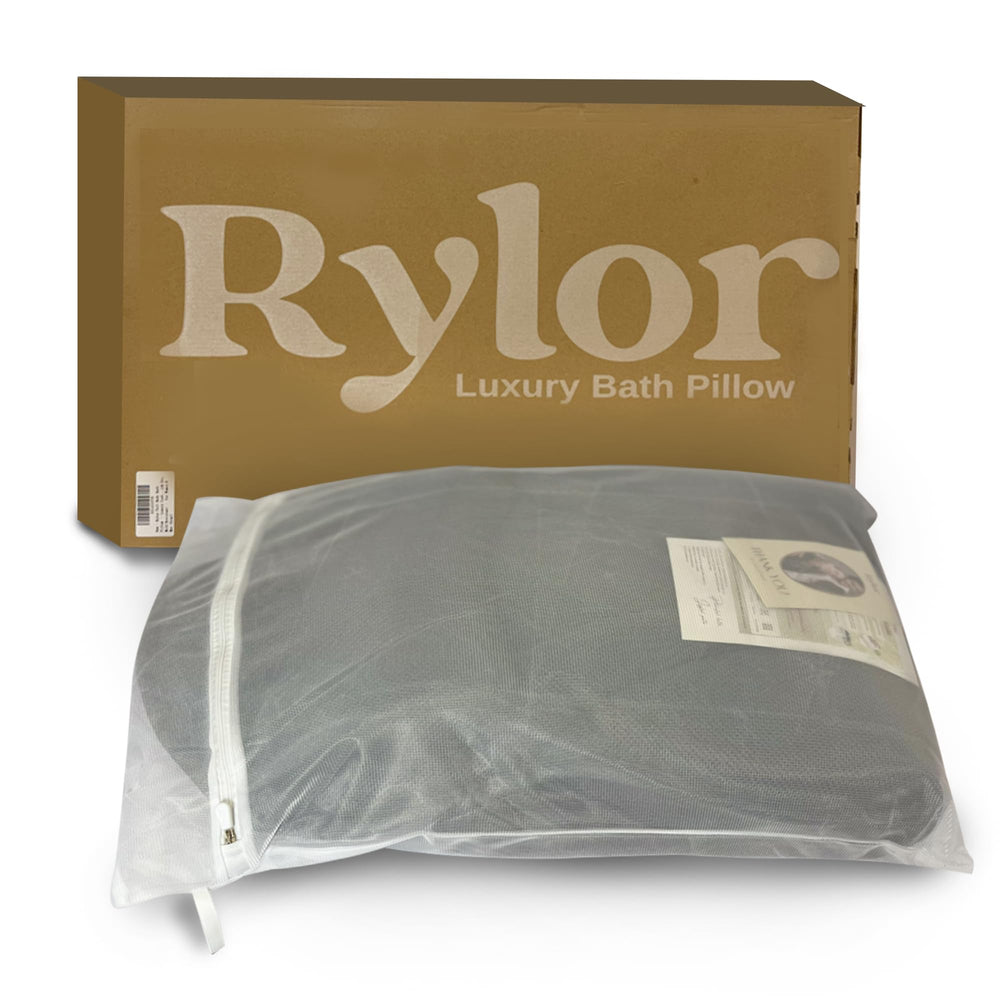 Rylor full body bath pillow slip-resistant base stabilizes in large tubs