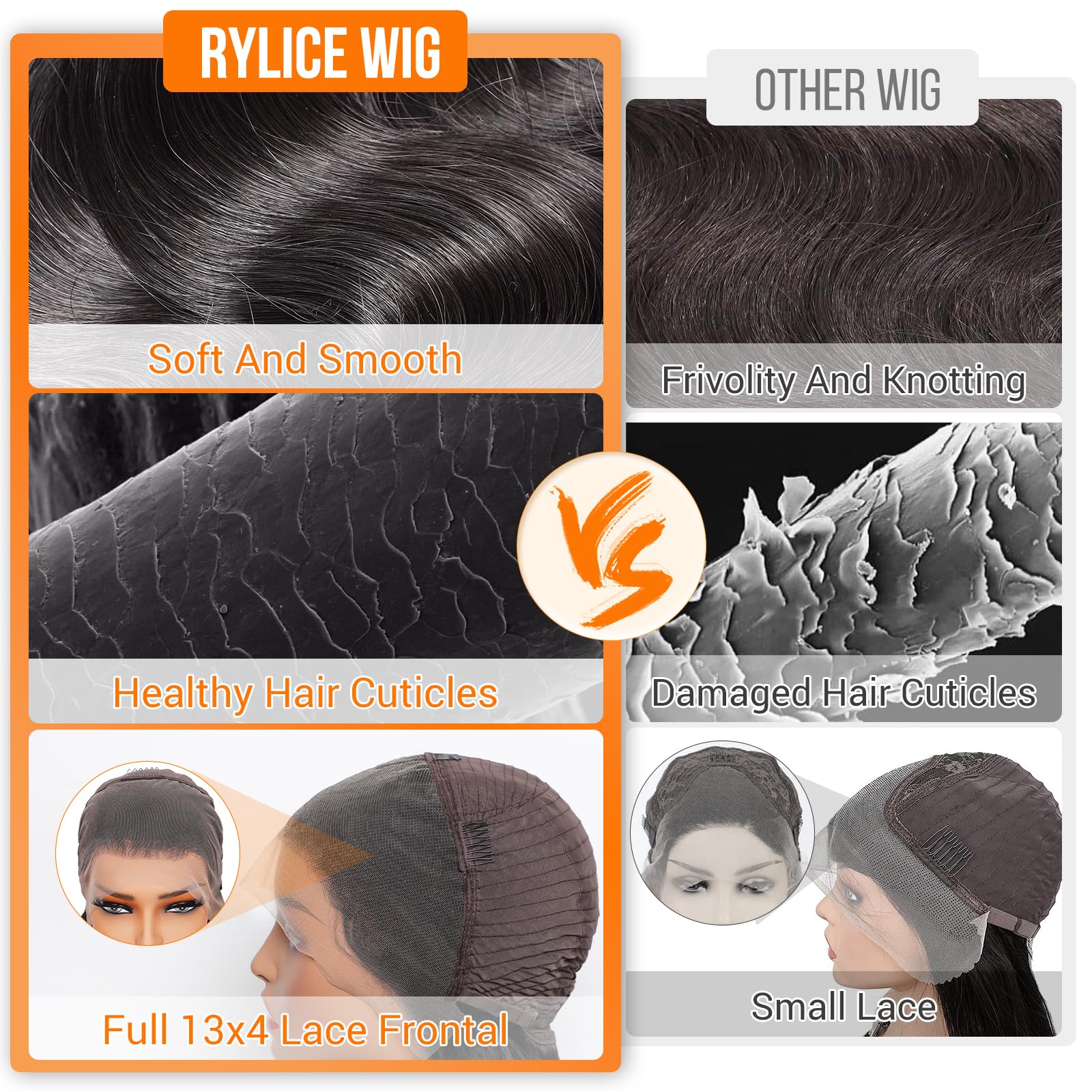 Rylice 200% density body wave wig delivers fuller look without sacrificing movement