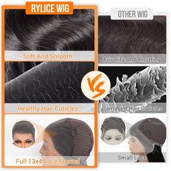 Rylice 200% density body wave wig delivers fuller look without sacrificing movement