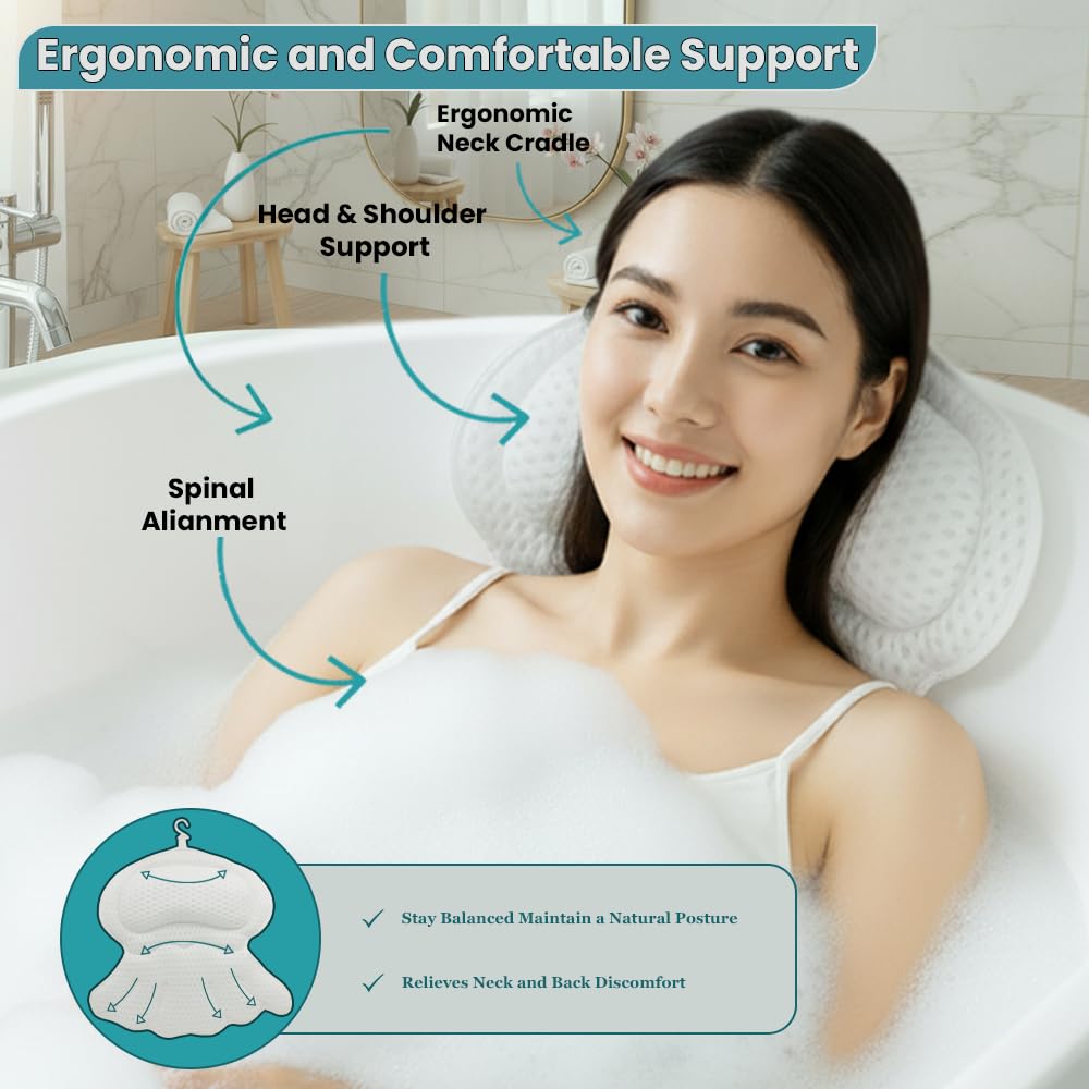 RYNEX bath pillow fabric is breathable and quick-drying for everyday use.
