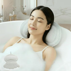 RYNEX bath pillow neck support contours to keep you comfortable during a long soak.