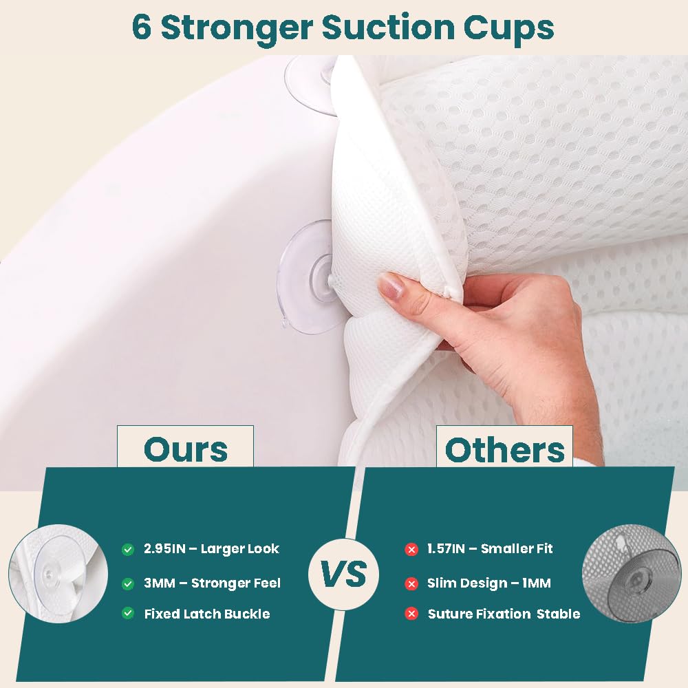 RYNEX bath pillow available in white and grey to suit bathrooms.