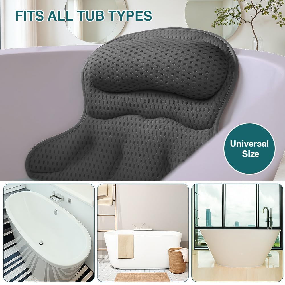 RYNEX bath pillow two-colors option supports versatile styling.