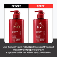 Ryo Damage Care Conditioner label closeup highlighting vegan, fragrance-free formula