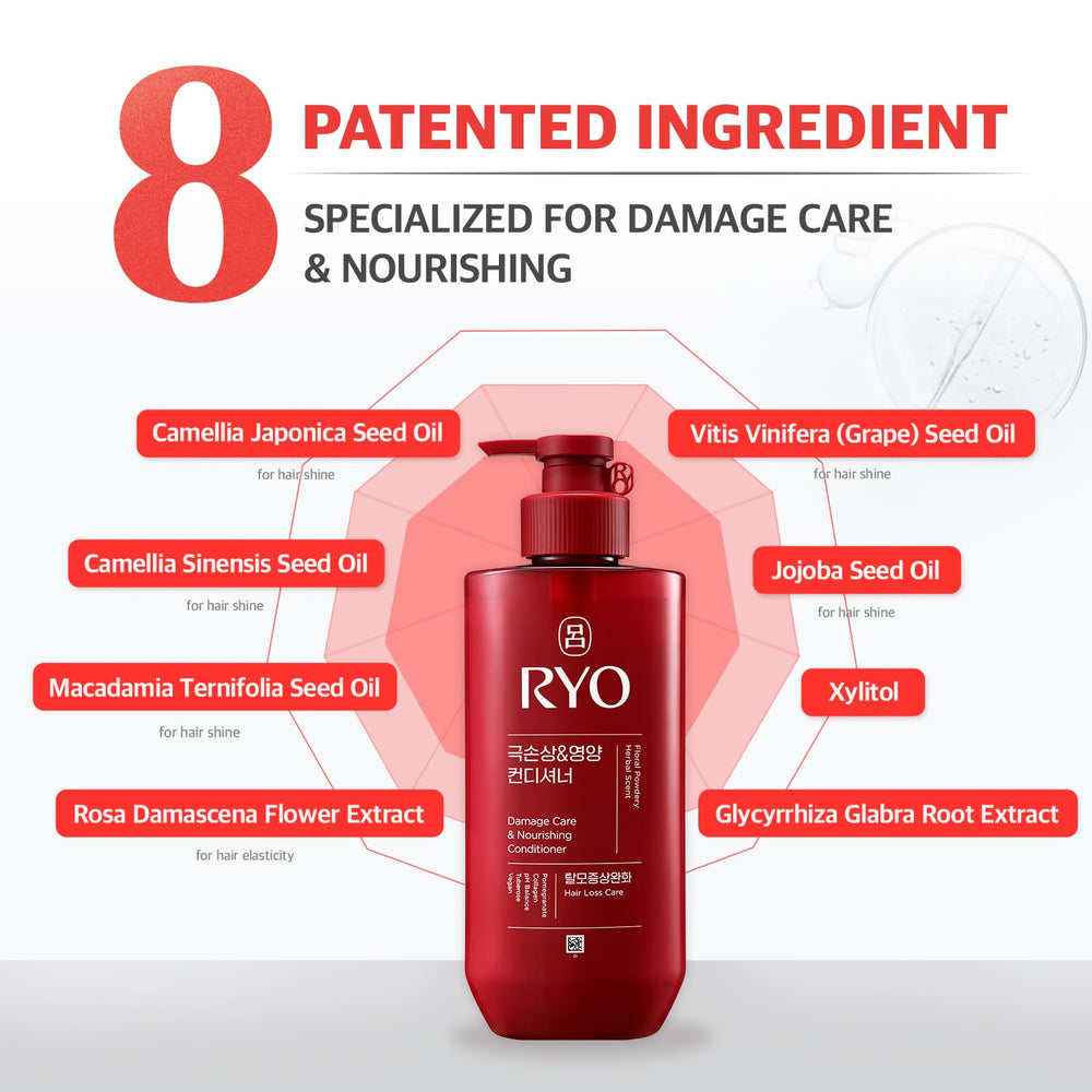 Ryo Damage Care Conditioner lather closeup showing gentle cleansing on scalp
