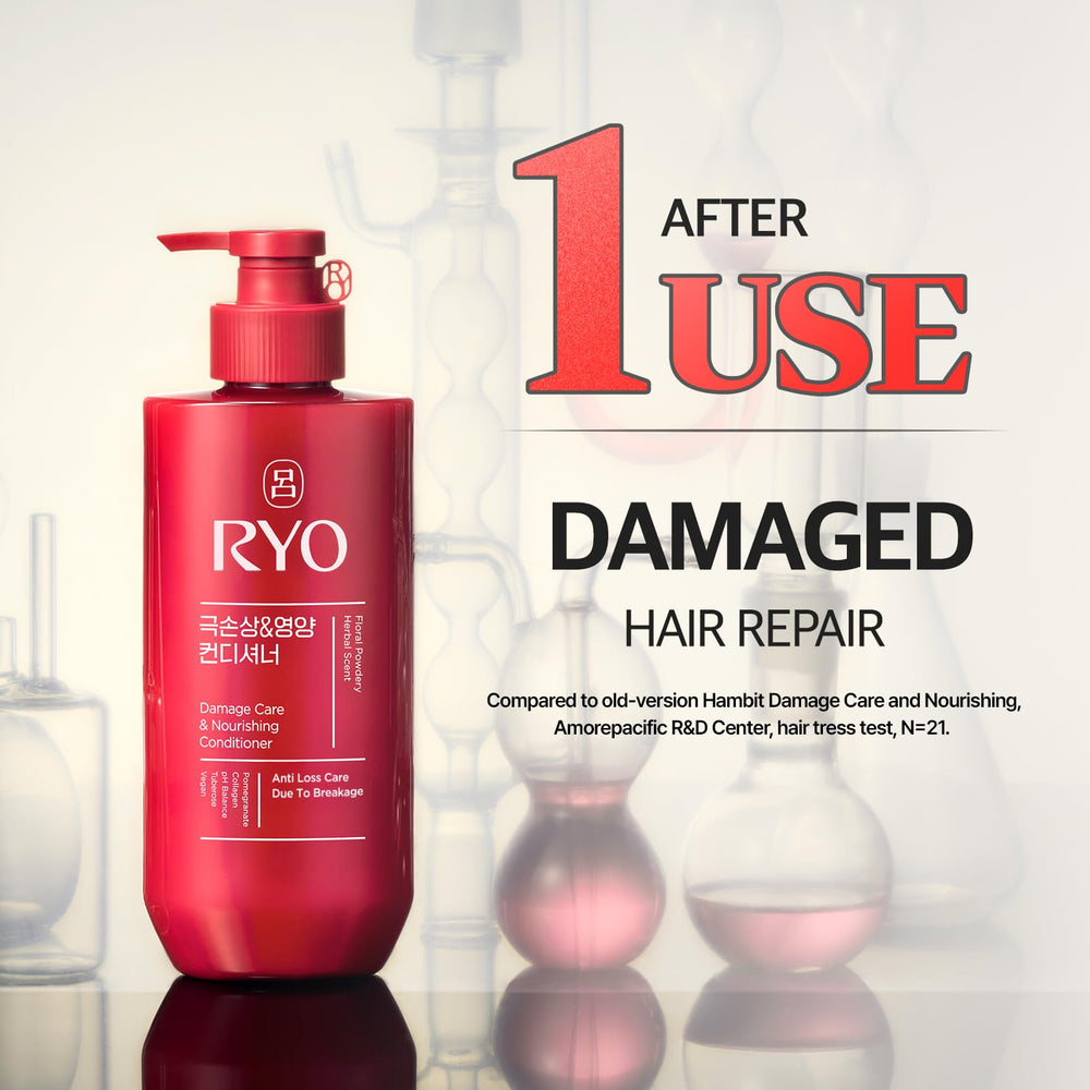 Ryo Damage Care Conditioner pump-dispense shot for easy, mess-free application
