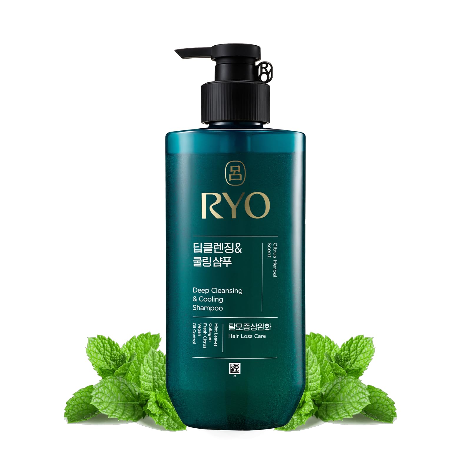 RYO Deep Cleansing Shampoo bottle with a cooling formula for oil control and refreshed scalp.