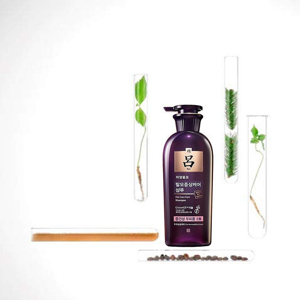 Ryo Hair Strength Expert Care Shampoo demonstrates root thickening for a voluminous appearance.