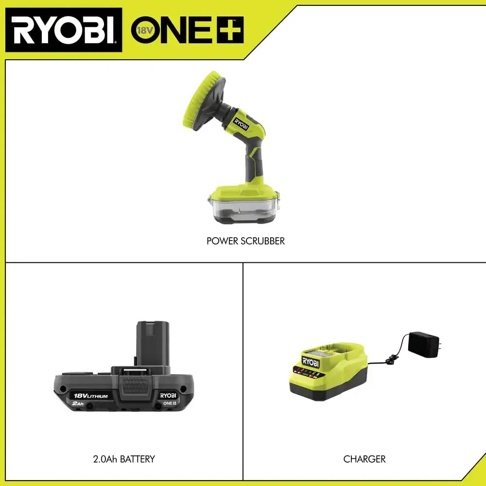 RYOBI ONE+ 18V charger included keeps you ready for more cleaning