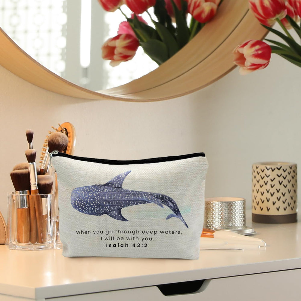RYYCDOI Christian makeup pouch as a thoughtful gift for women with uplifting Bible-inspired designs.