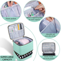 RZMAYIS nail polish organizer double-layer design with secure bottle storage