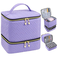RZMAYIS nail polish organizer front view for compact portable storage on the go.