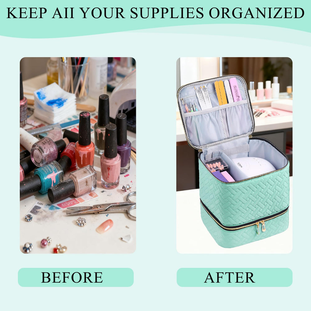 RZMAYIS nail polish organizer lamp compartment ready for manicure sessions