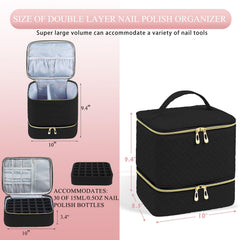 RZMAYIS Nail Polish Organizer top view shows lamp and tools within reach.