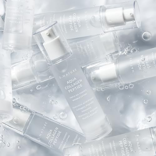 S.NATURE Aqua Collagen Serum ingredients closeup with hyaluronic acid and peptides