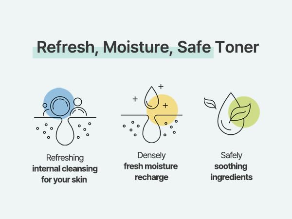 S.NATURE Aqua Oasis Toner application swipe demonstrates gentle exfoliation with PHA for smoother pores.