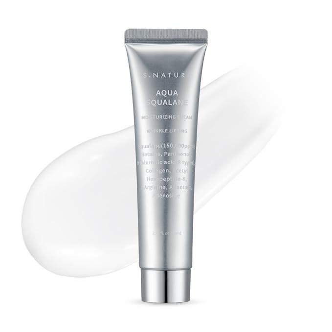 S.NATURE Aqua Squalane Cream bottle shows deep hydration for dry skin
