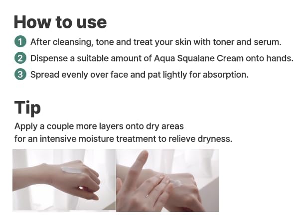S.NATURE Aqua Squalane Cream delivers hydrated glow after application.