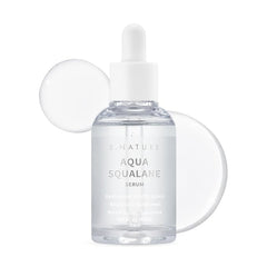 S.NATURE Aqua Squalane Serum bottle front, hydrating for all skin types.