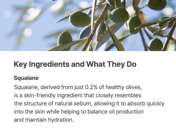S.NATURE Aqua Squalane Serum sebum control image with balanced shine.