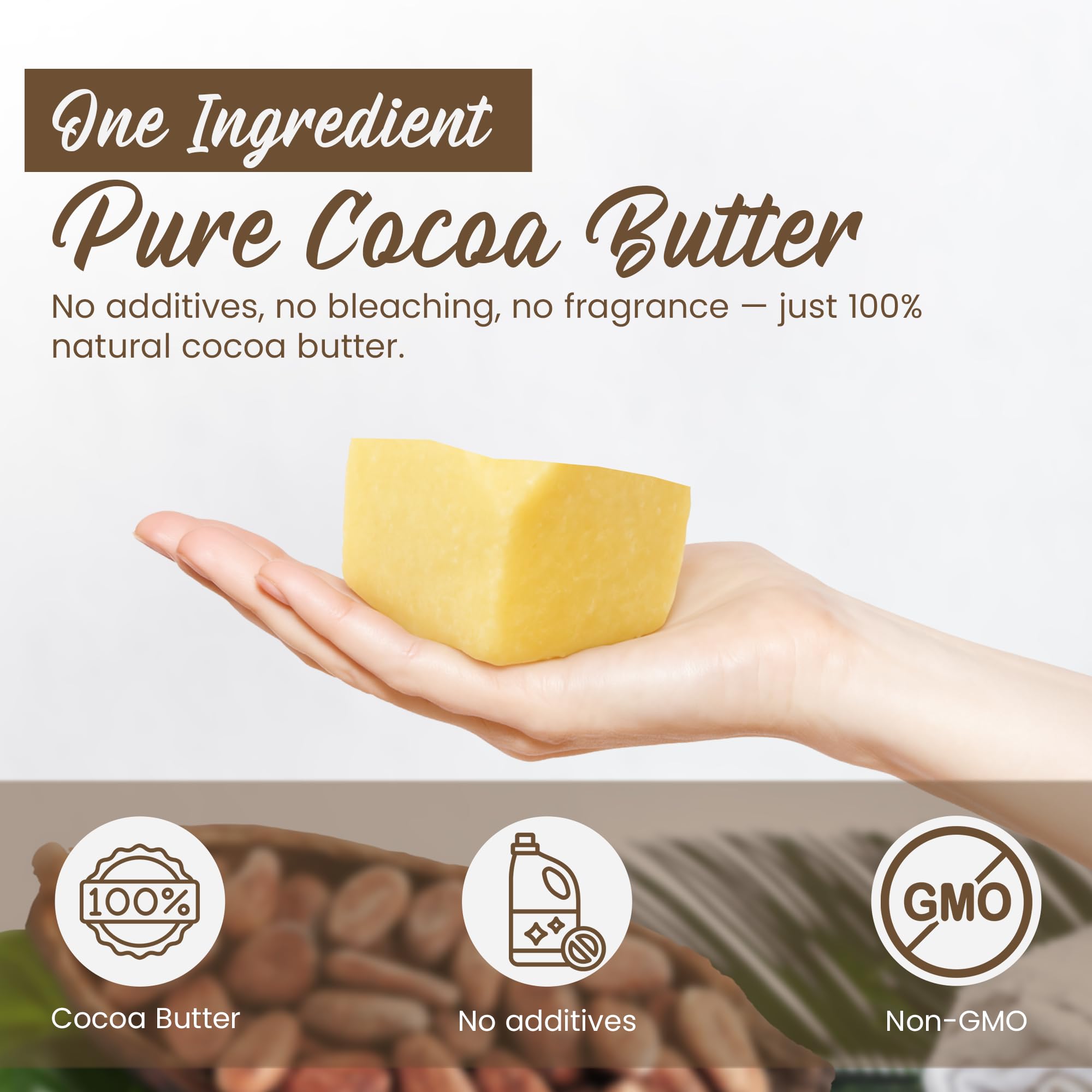 SaaQin Cocoa Butter 55 lb block highlights bulk sourcing for DIY projects.