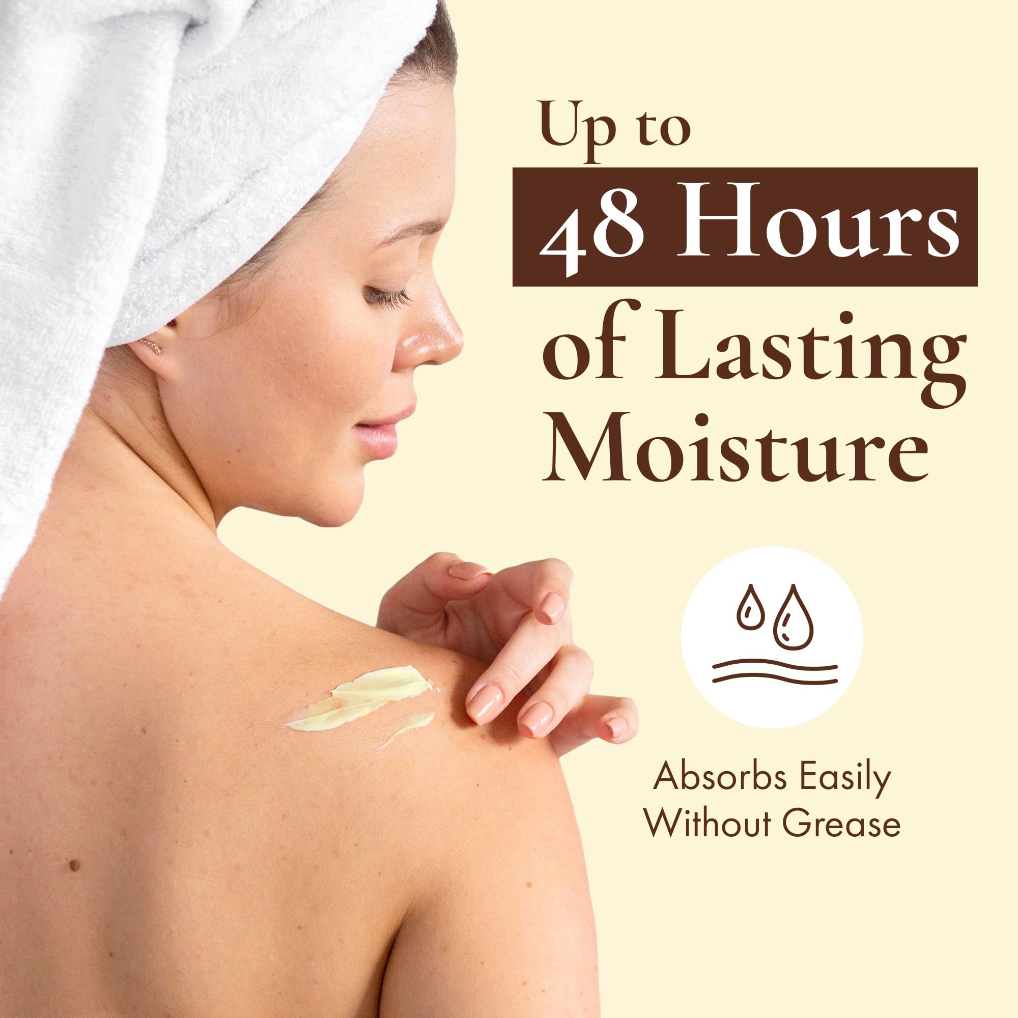 SAAQIN cocoa butter used in a homemade stretch-mark cream concept.