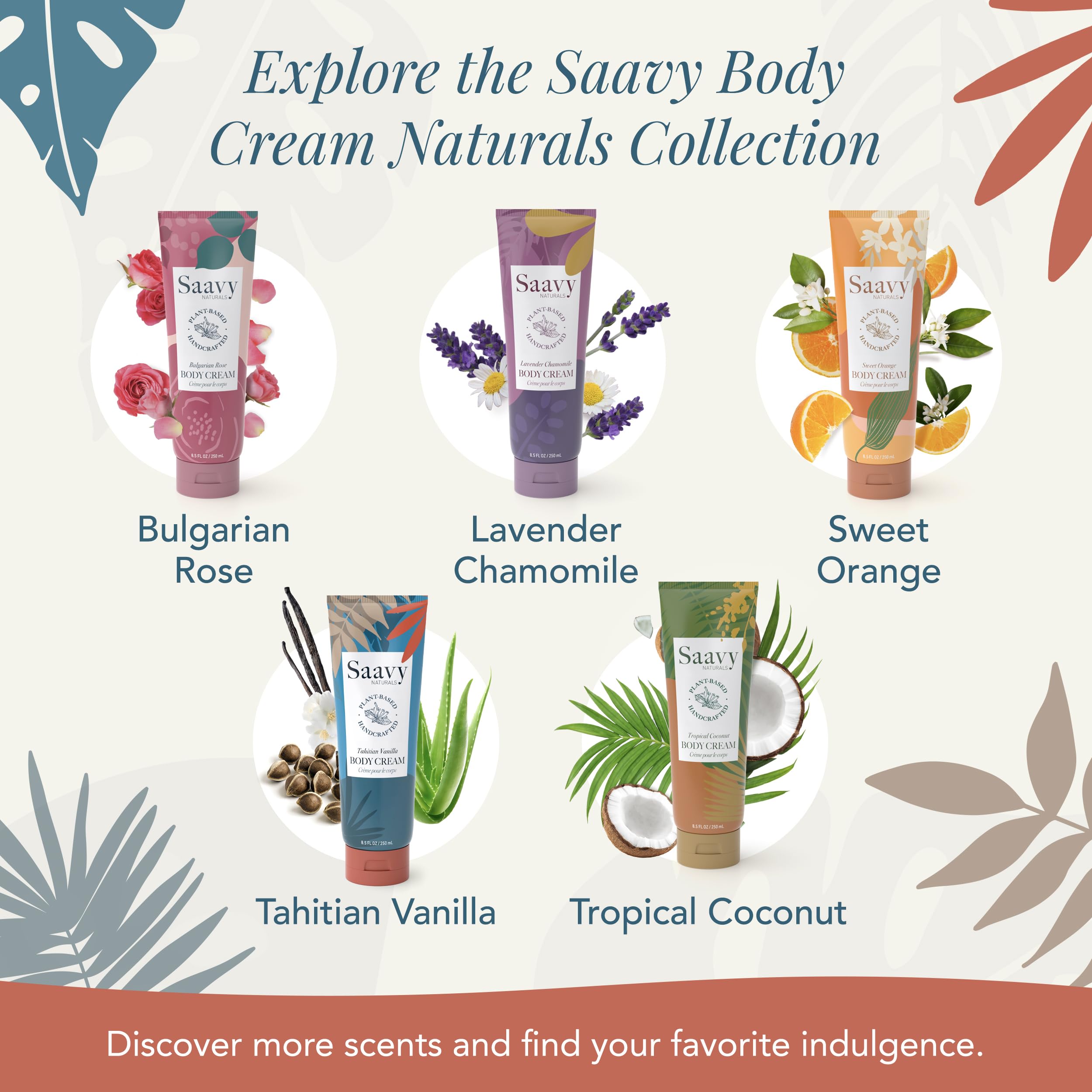 Saavy Naturals hydration for dry skin with Tahitian vanilla aroma.