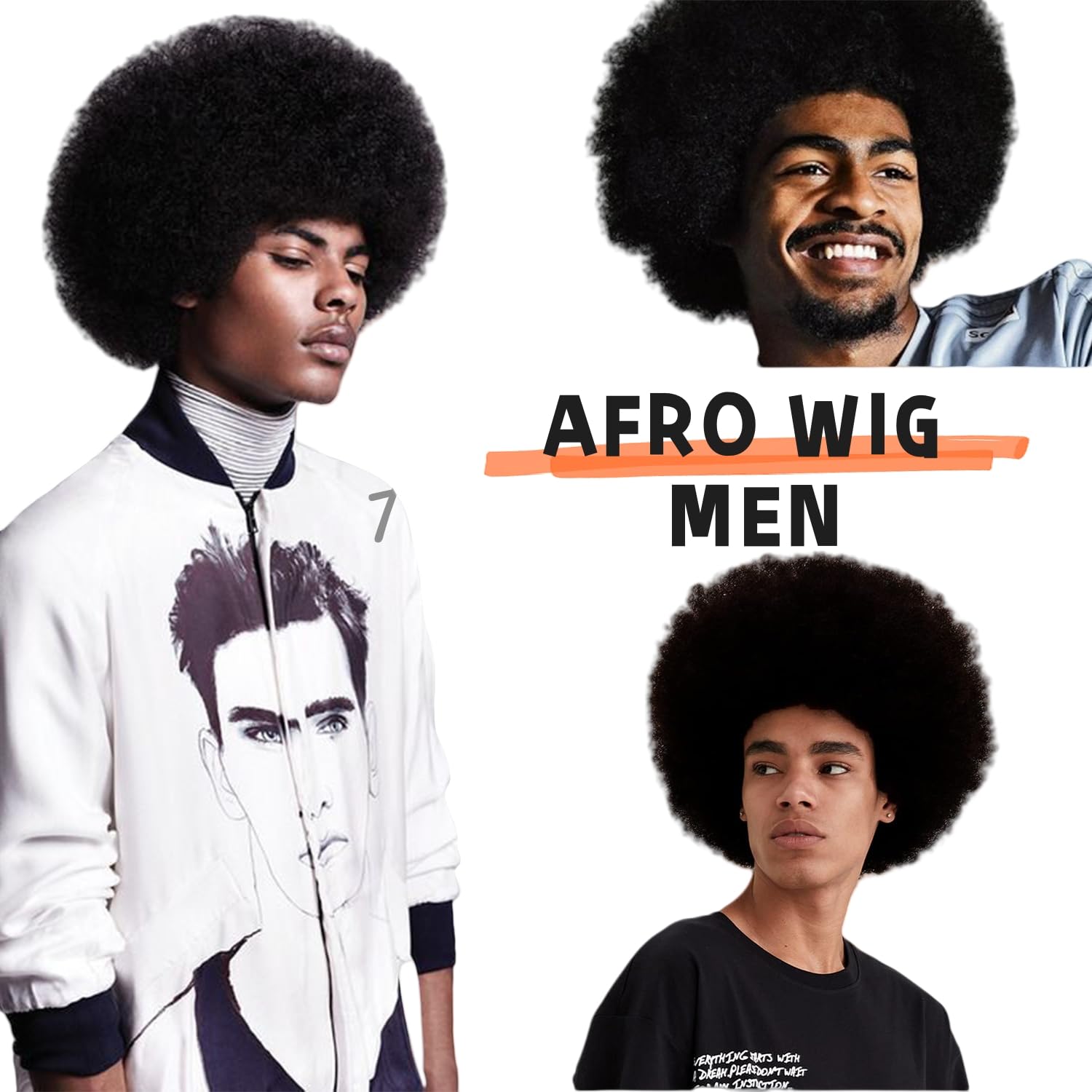Sabosi Afro Wig—adjustable cap breathable design for secure fit.