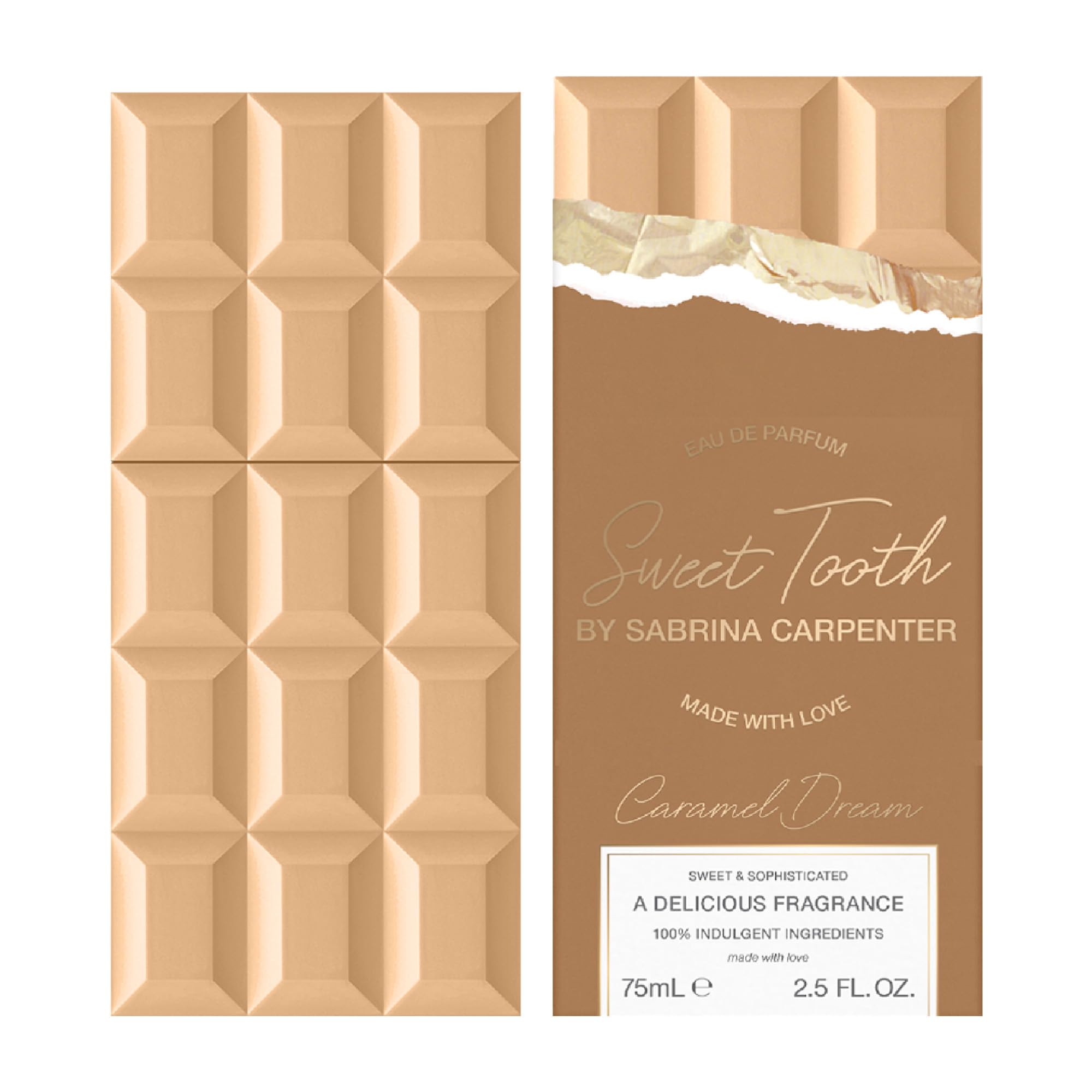 Sabrina Carpenter Caramel Dream box front highlighting gift-ready presentation