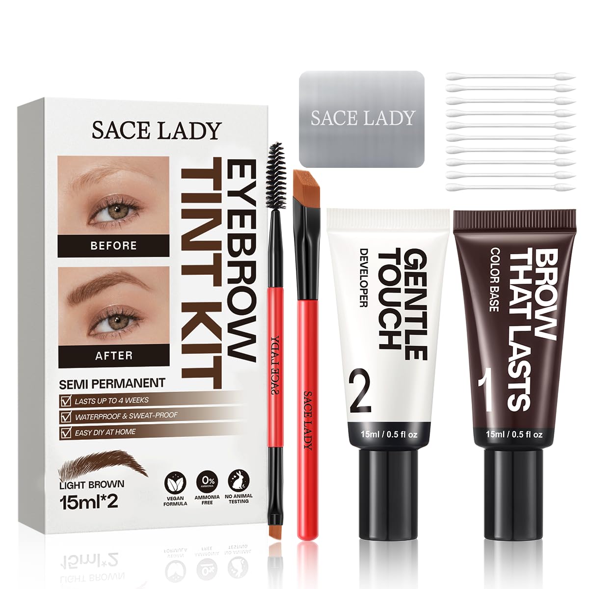 SACE LADY Eyebrow Color Kit box for at-home natural brow color