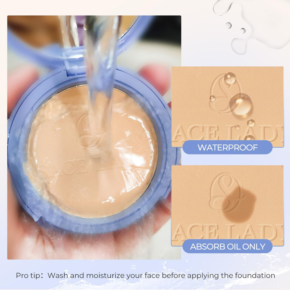 SACE LADY face powder texture swirl on surface for seamless blending.
