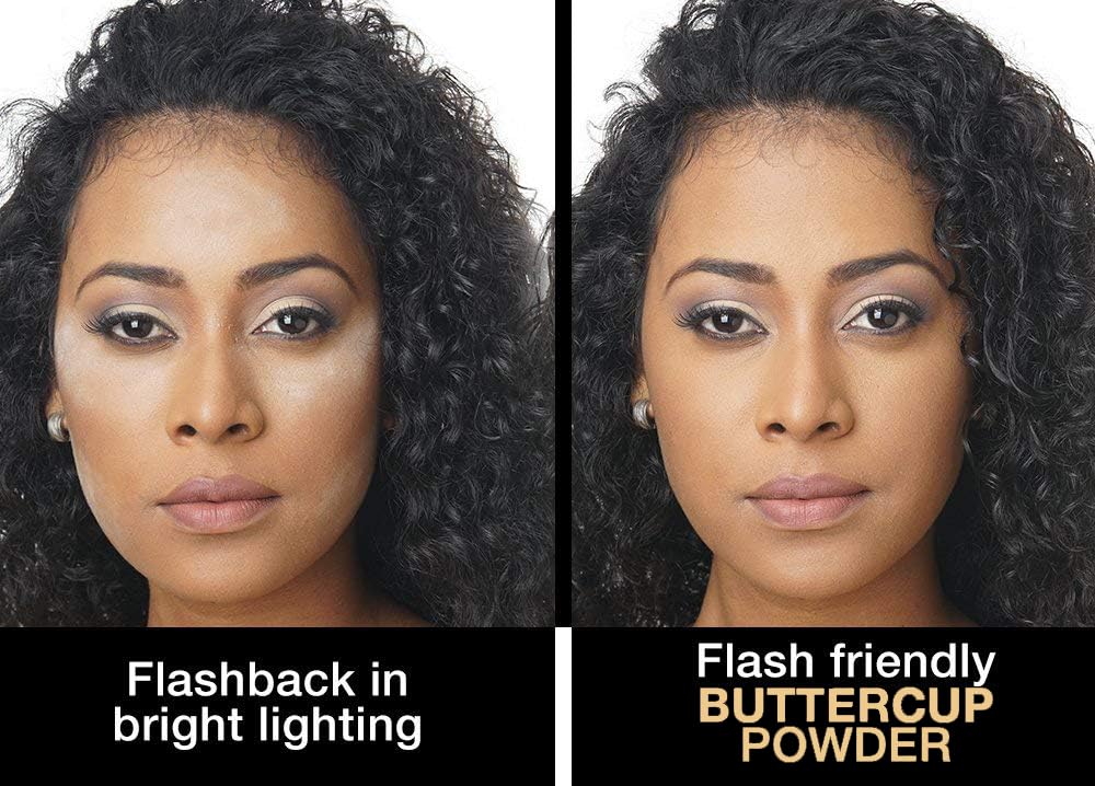 Sacha Buttercup Setting Powder closeup texture shows ultra-fine formula for seamless blending.