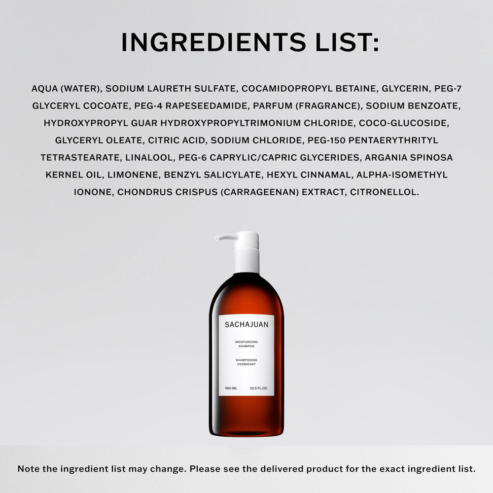 SACHAJUAN Moisturizing Shampoo after-use glow suggests healthy, manageable hair daily