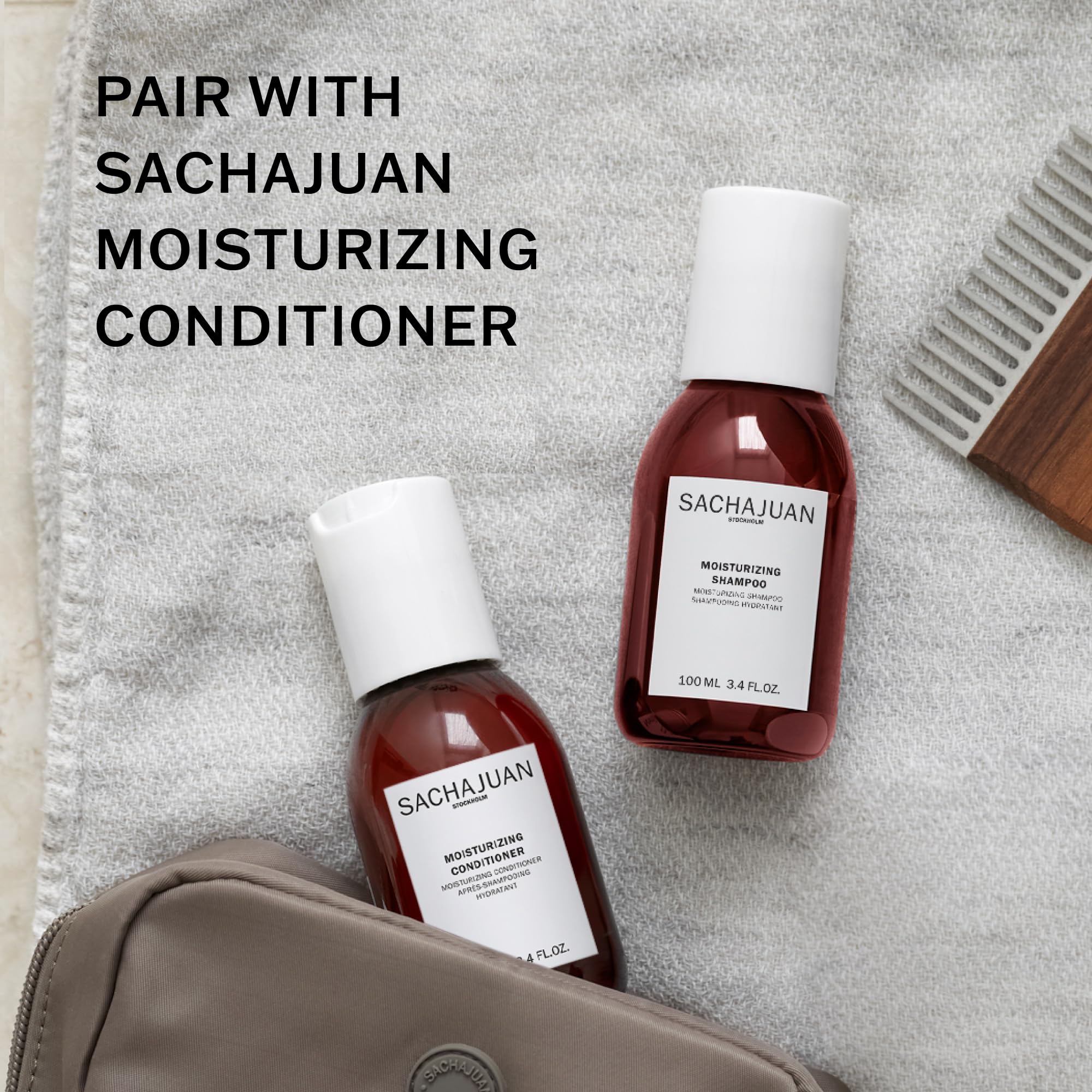 SACHAJUAN Moisturizing Shampoo lather shows silky texture while removing buildup without stripping