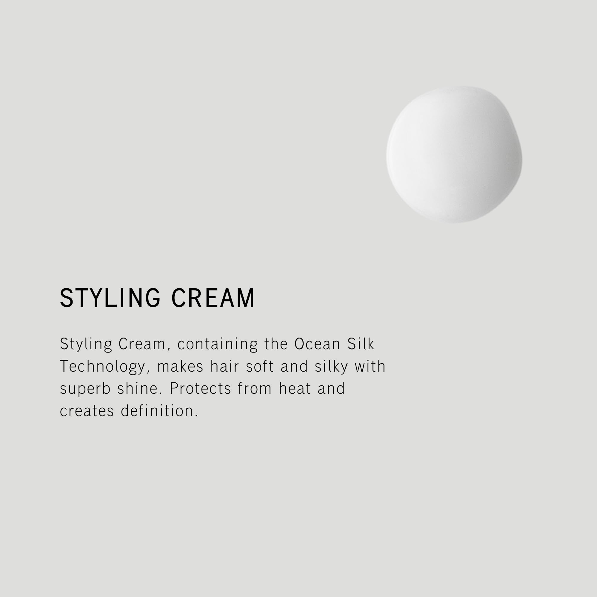 SACHAJUAN Styling Cream with a luminous, silky finish on hair.