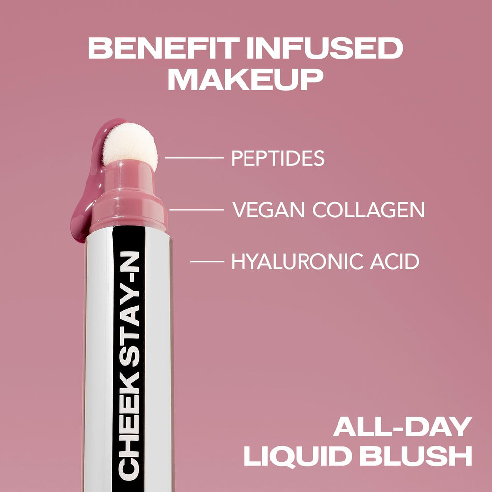 Sacheu Cheek STAY-N buildable color swatch with pigmented payoff.